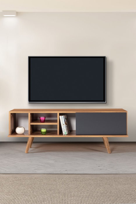 Hanah Home Ela 3331 Soporte para TV Nogal y Antracita Hanah Home Ela 3331 Soporte para TV Nogal y Antracita
